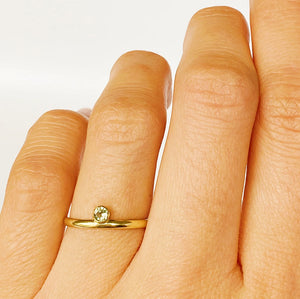 Hand modeling delicate sapphire ring in 18k gold by Truss and Ore