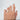 Hand modeling soft square gold signet ring