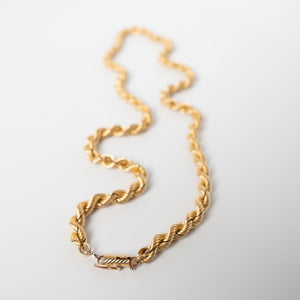 Vintage 14k gold bold gold rope twisted chain