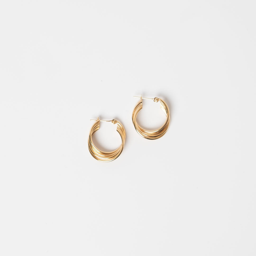 Gold hoop hot sale earrings topshop