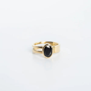 Custom 18k gold Augusta ring by Truss and Ore