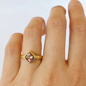 Hand modeling custom 18k gold Georgia ring by Truss and Ore
