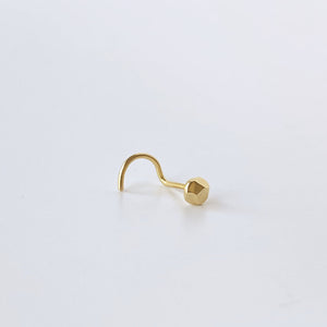 Gold nugget nose stud by Truss and Ore