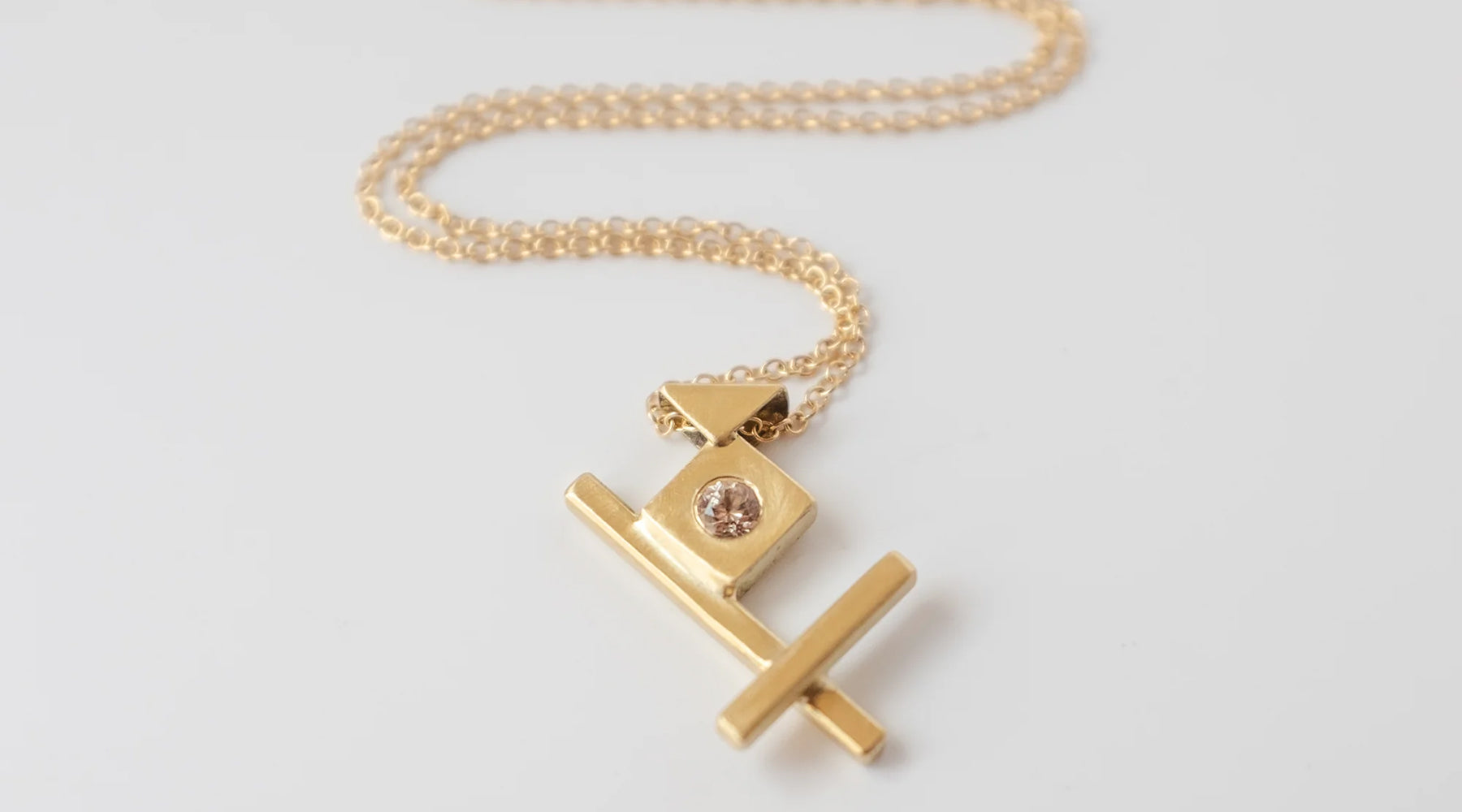 Custom ethically made, Fairmined gold necklace by Truss and Ore