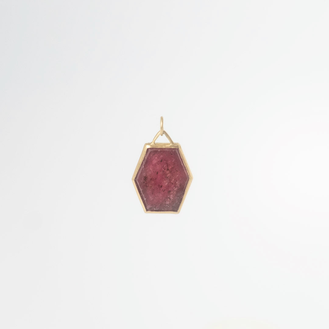 Ruby Triangular Pendants Geometric Ruby Pendant – Truss and Ore