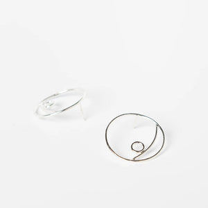 Handmade, sterling silver Mae earrings by Truss and Ore