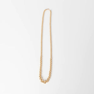 Vintage 14kt gold bead necklace
