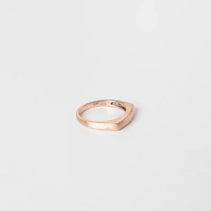 Vintage rectangular 14k rose gold ring