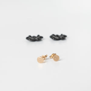 Carved Black Jade Flower Earrings